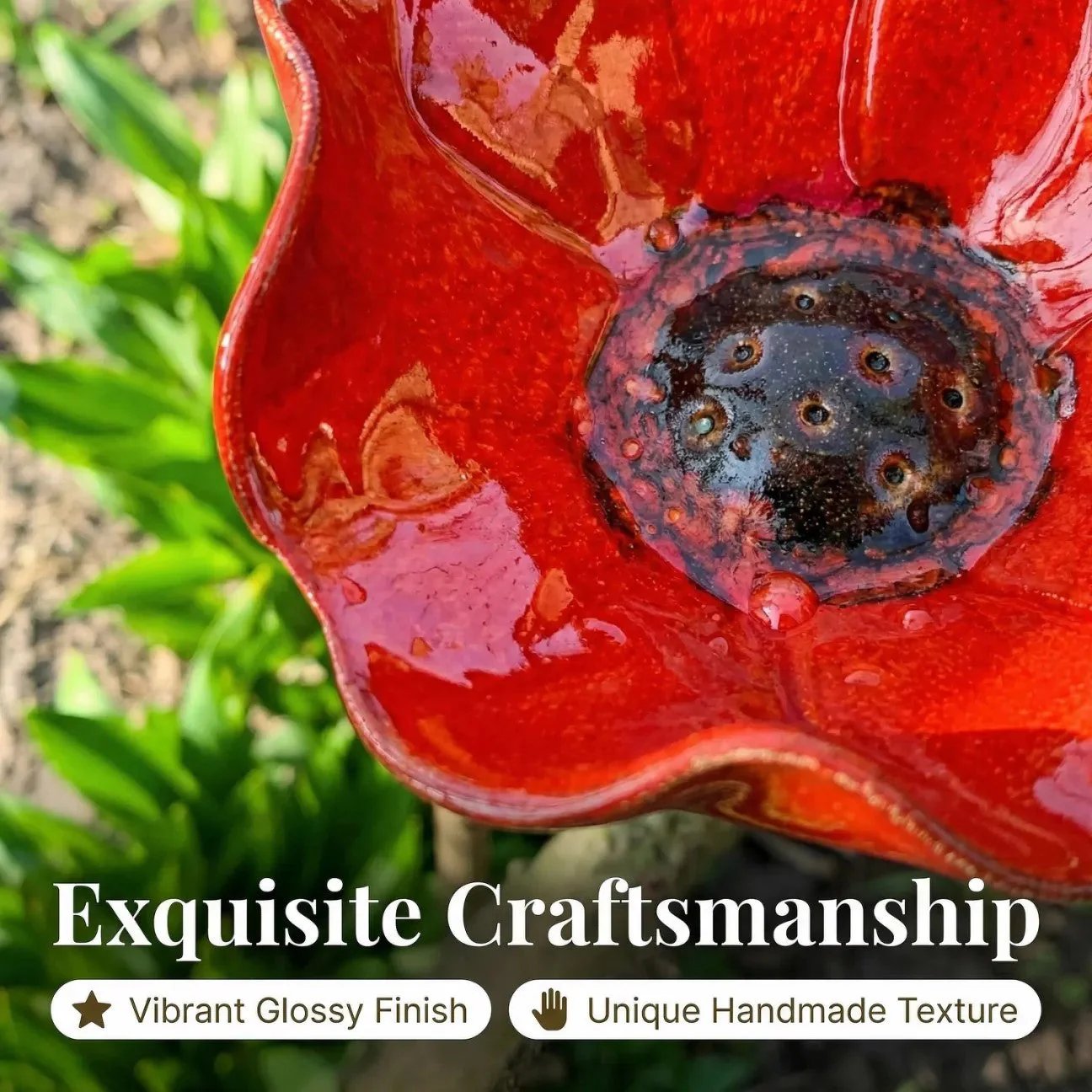 Handmade Metal Flower Garden Stake