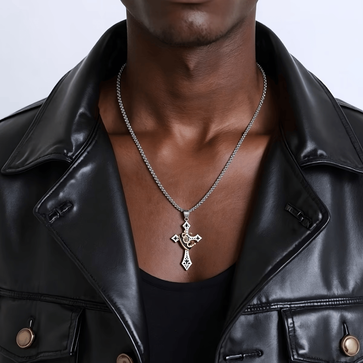  Crown Cross Necklace For Men And Women Faith Prayer Accessories Gift