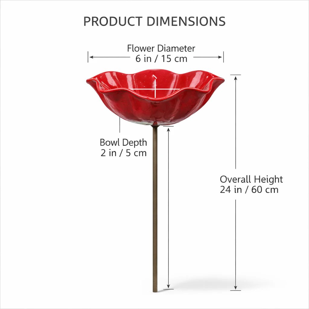 Handmade Metal Flower Garden Stake