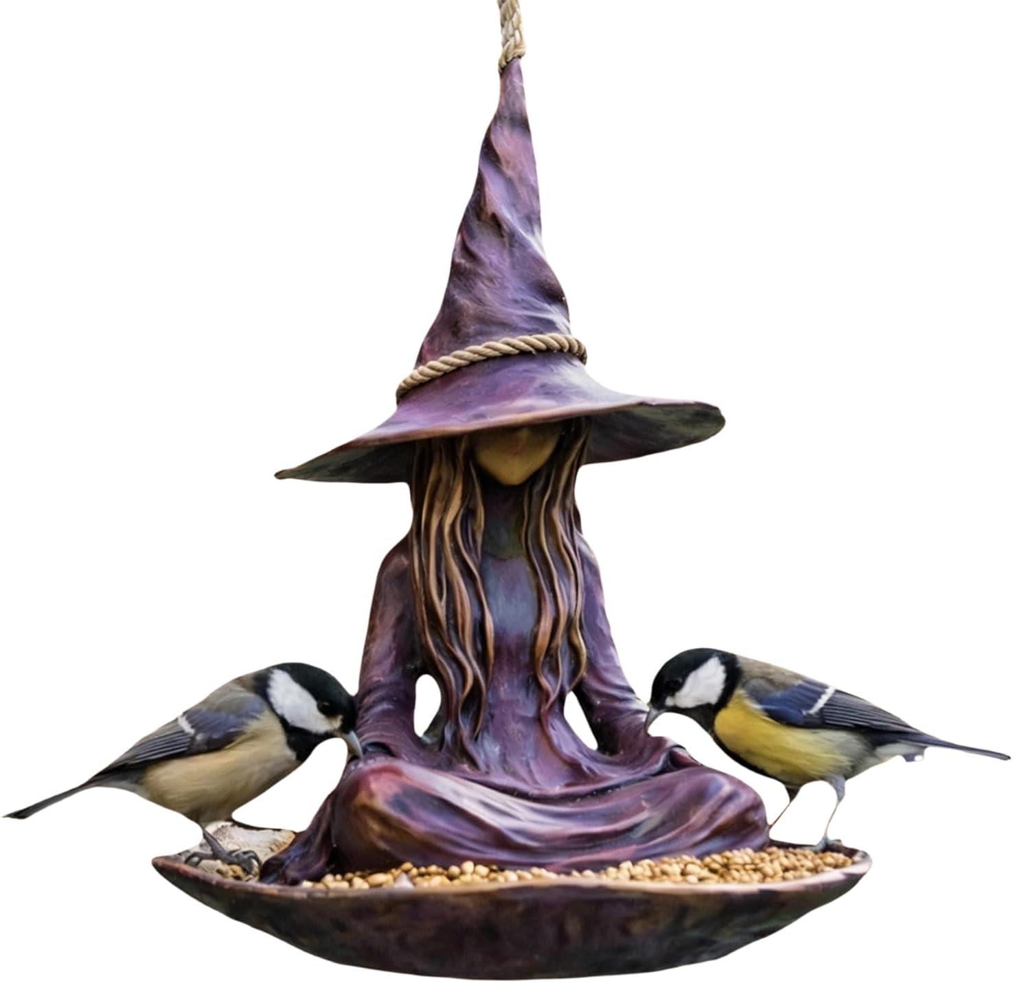 Outdoor Bird Feeder | Weatherproof Four Seasons | Outdoor Feeding Station, Red Coat, Sparrow, Love Bird, Backyard, Balcony, Branch, Terrace, Tree, Pergola