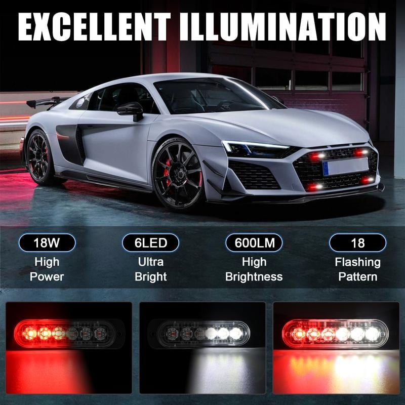 🚘 Dual-Color Emergency Strobe Light