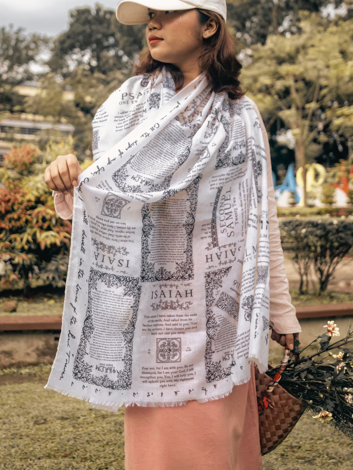 ✝️Christian Prayer Shawl: Protection Bible Verse Scarf, Yeshua Scripture Wrap🙏