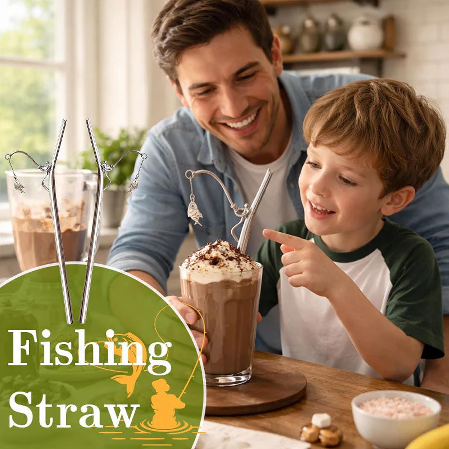 New Practical And Interesting Fishing Straw Fishing Straw Fishing Decorative Straw