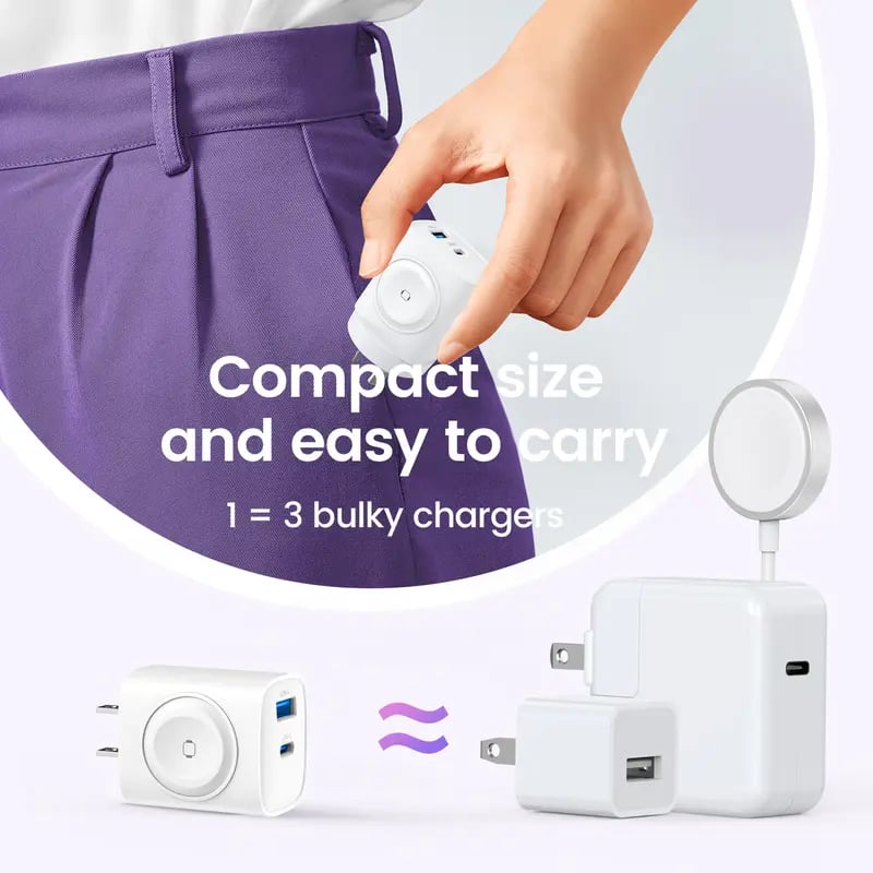 For Apple Watch Charger with 20W Fast Charging Block