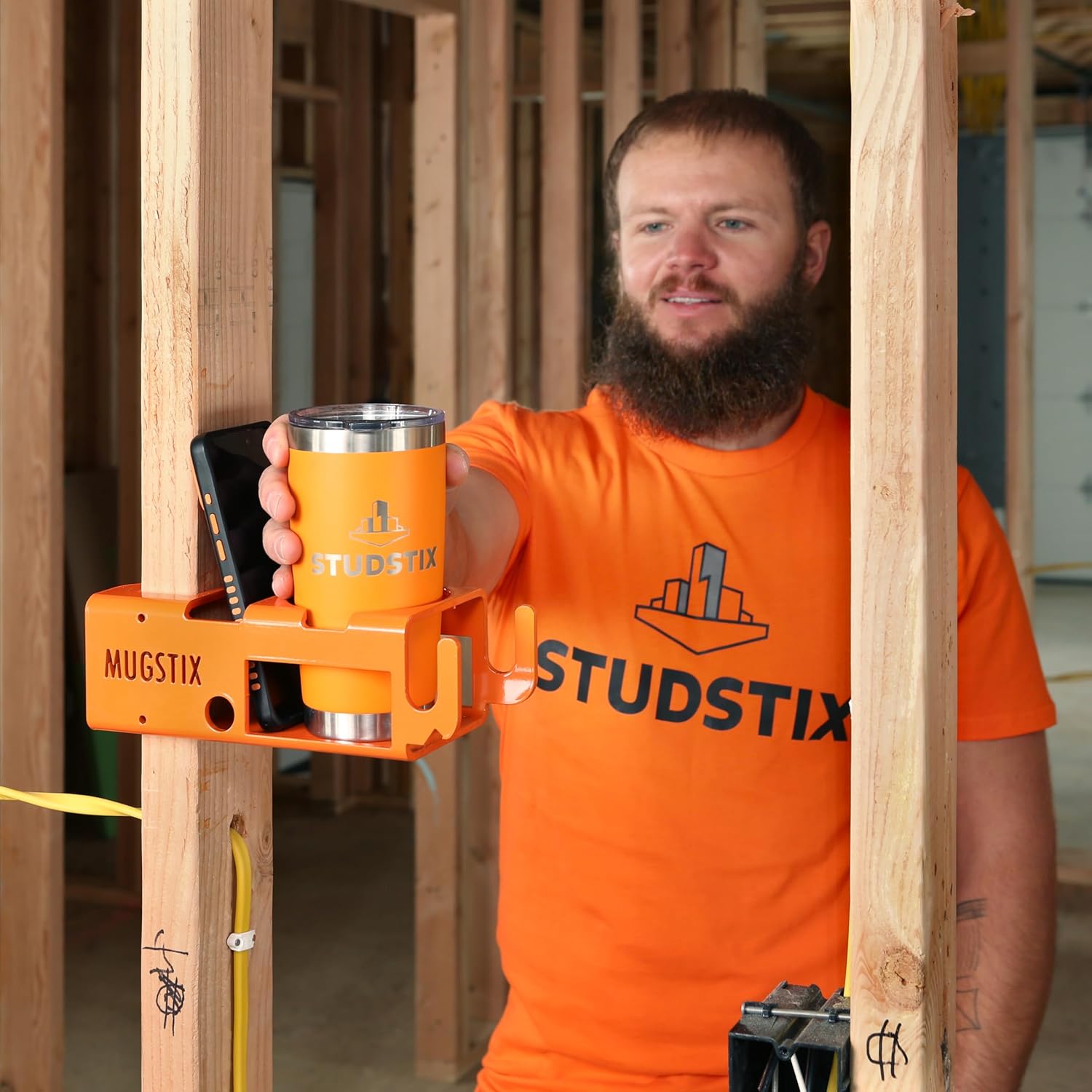 THE ORIGINAL MUGSTIX - MUG/DRINK HOLDER, PHONE HOLDER, TOOL BAG/HOODIE HOOKS
