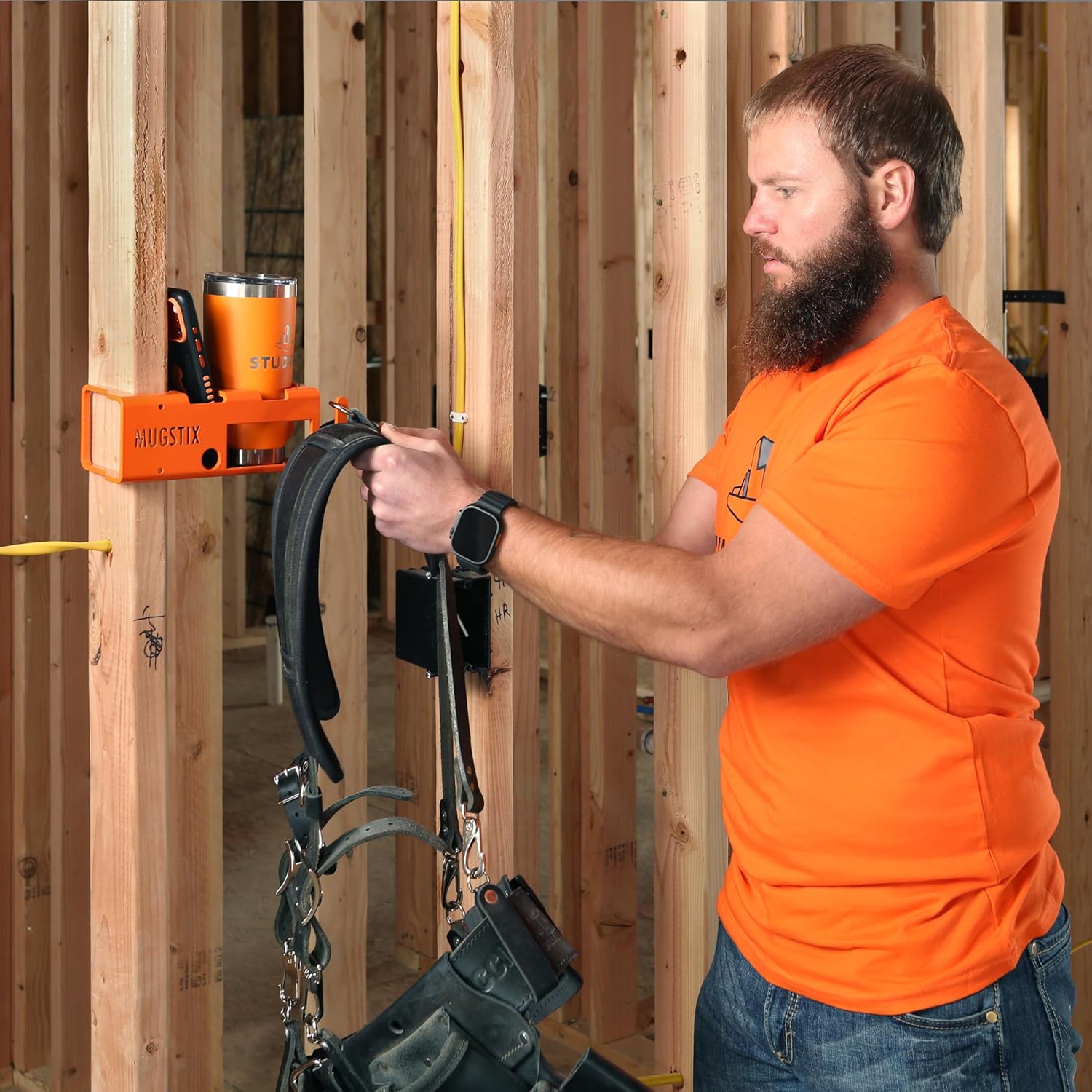 THE ORIGINAL MUGSTIX - MUG/DRINK HOLDER, PHONE HOLDER, TOOL BAG/HOODIE HOOKS