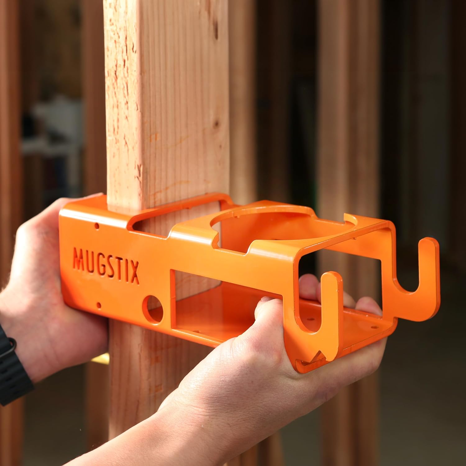 THE ORIGINAL MUGSTIX - MUG/DRINK HOLDER, PHONE HOLDER, TOOL BAG/HOODIE HOOKS