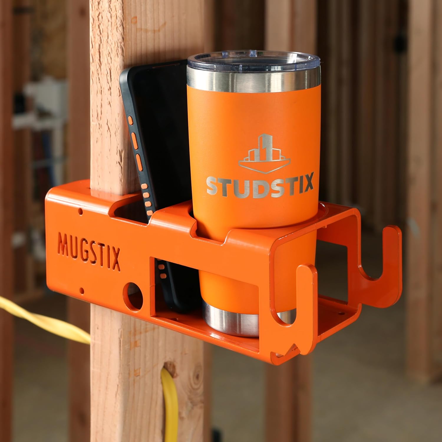 THE ORIGINAL MUGSTIX - MUG/DRINK HOLDER, PHONE HOLDER, TOOL BAG/HOODIE HOOKS