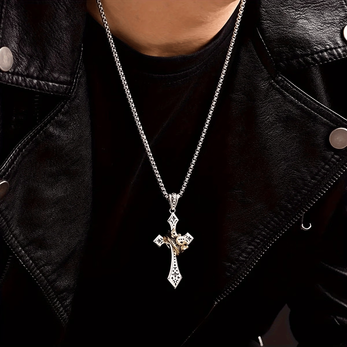  Crown Cross Necklace For Men And Women Faith Prayer Accessories Gift