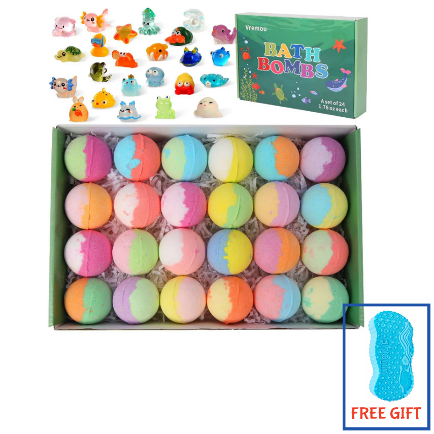 12-Piece Bath Bomb Gift Set for Kids