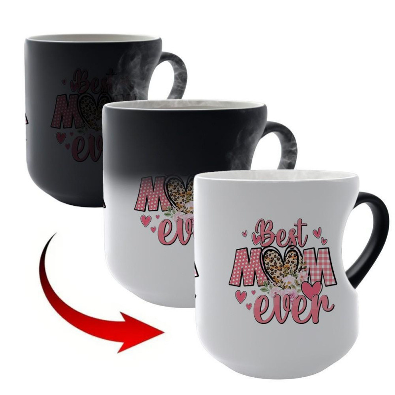 Cross-Border Color-Changing Coffee Cup Color-Changing Reusable Coffee Cup Mother'S Day Gift