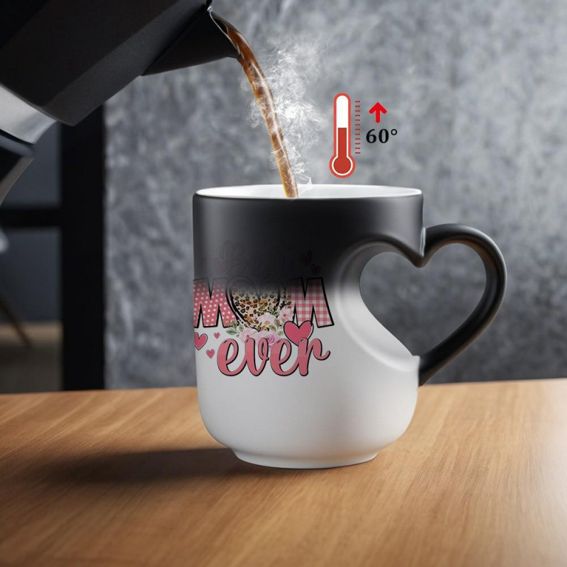 Cross-Border Color-Changing Coffee Cup Color-Changing Reusable Coffee Cup Mother'S Day Gift