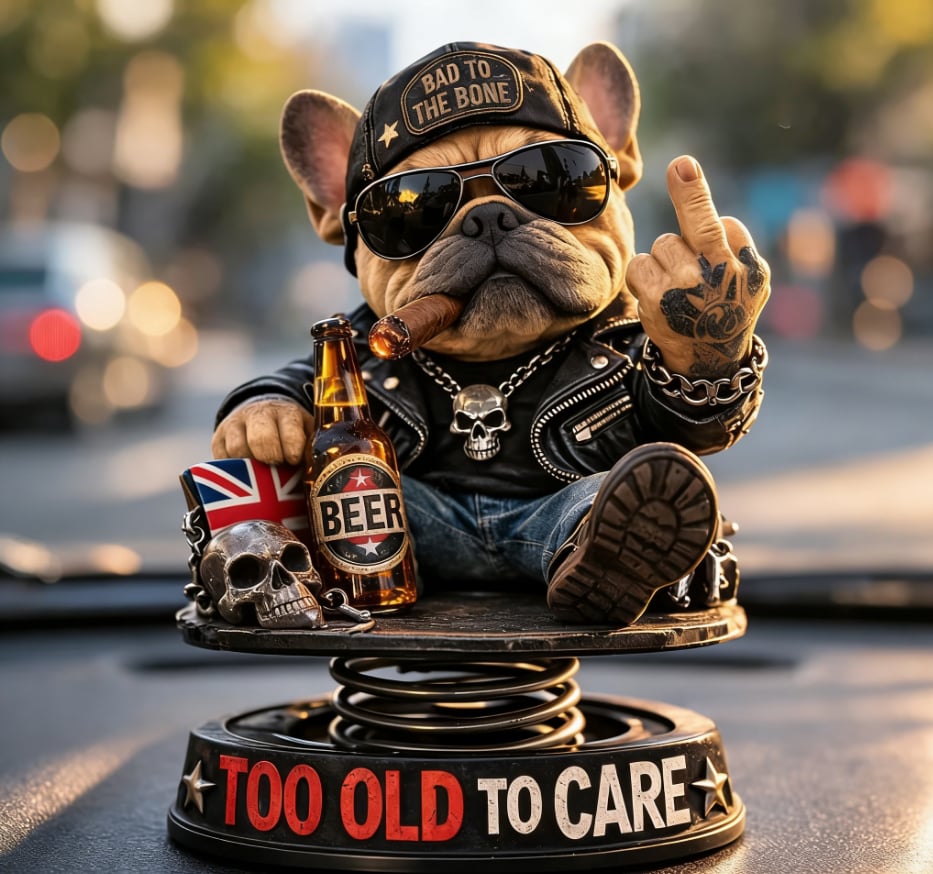 Too Old To Care Dashhoard Bobblehead
