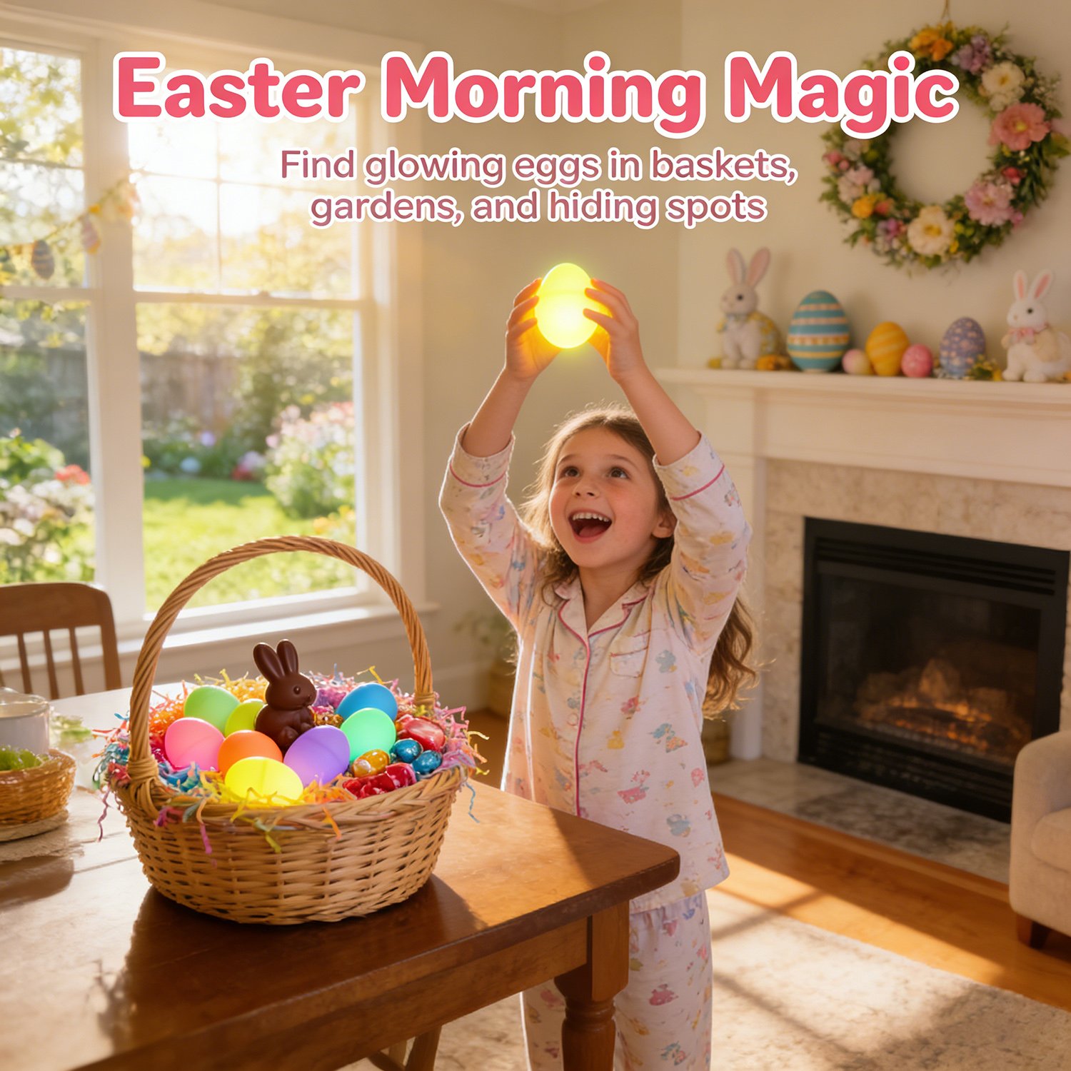 Easter Eggs Glowing In The Dark! Pack Of 6, With Flashing Balls Of Light!