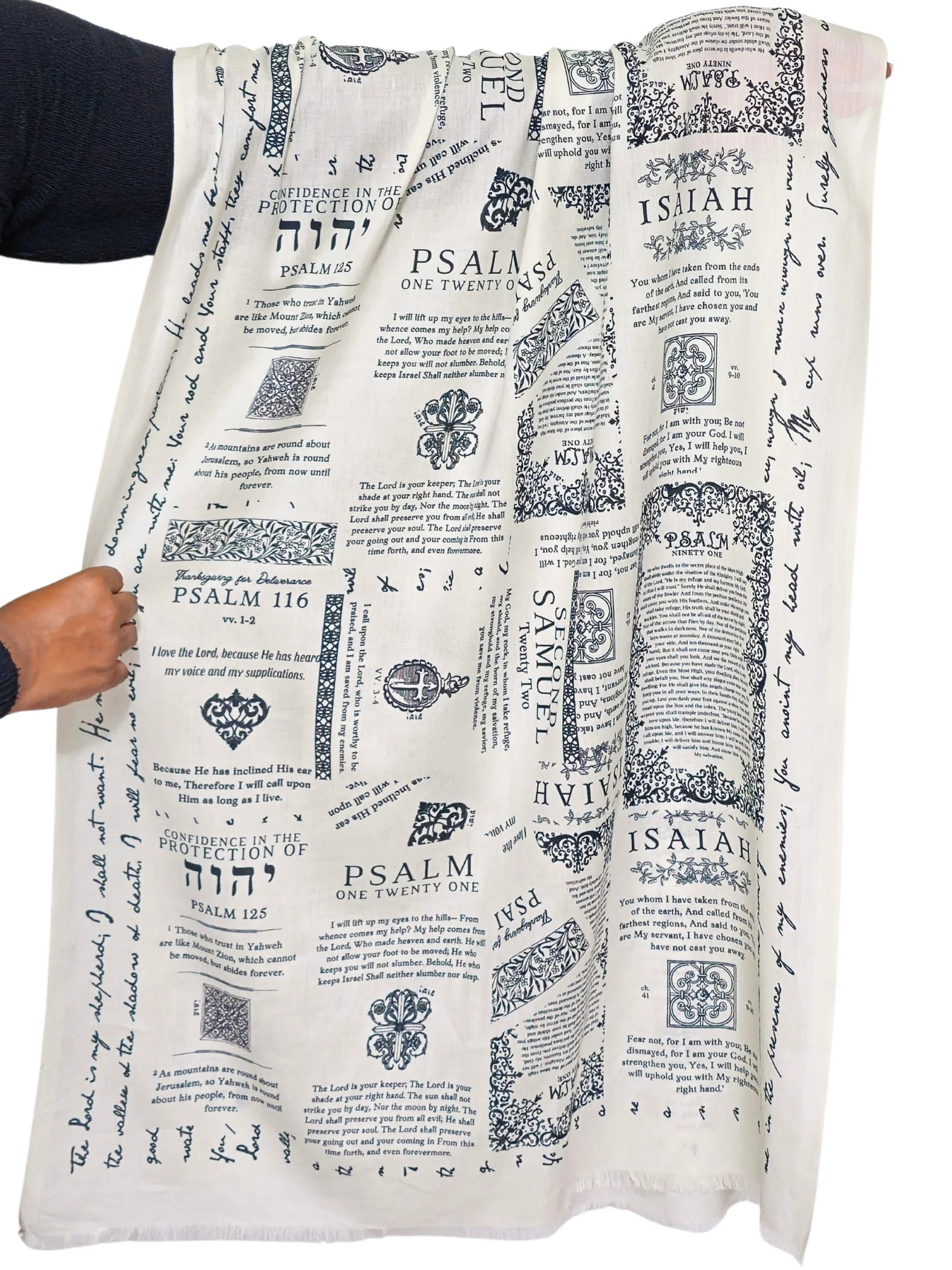 ✝️Christian Prayer Shawl: Protection Bible Verse Scarf, Yeshua Scripture Wrap🙏