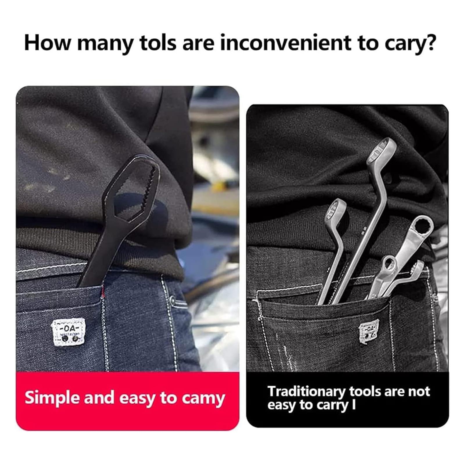 Universal Car Torx Wrench,8-22mm Self-tightening Wrench,Double-head Torx Spanner,Non-Slip Multi-function Wrench for Most Nuts & Bolts Repair,Professional Car Assembly & Disassembly Tool.