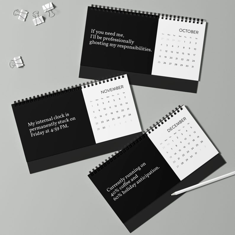 Funny Desktop Calendar (2026) - Office Humor, Gift for Boss, Desk Accessory, Gag gift