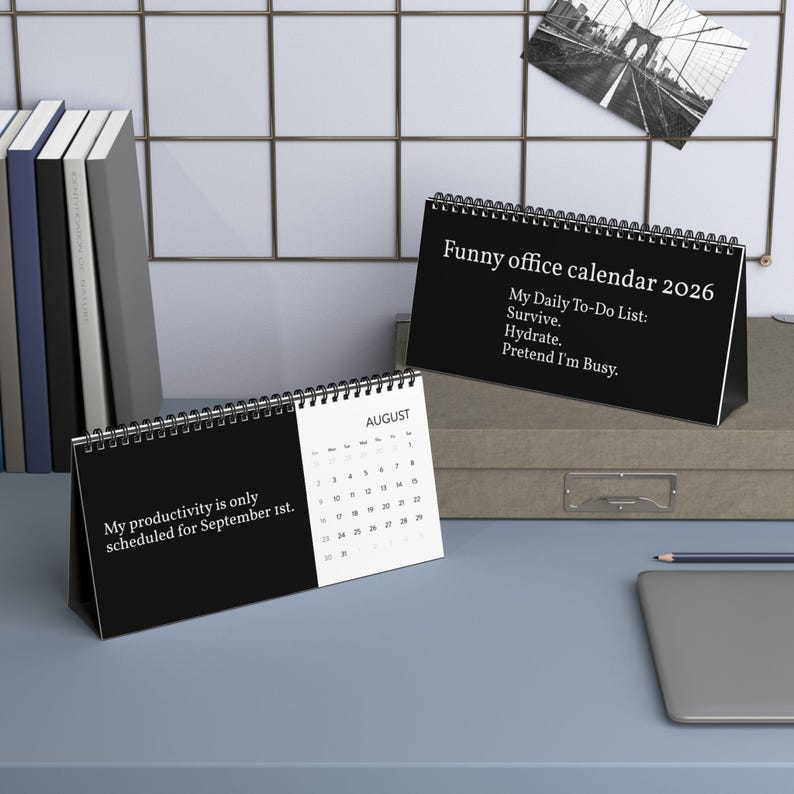 Funny Desktop Calendar (2026) - Office Humor, Gift for Boss, Desk Accessory, Gag gift