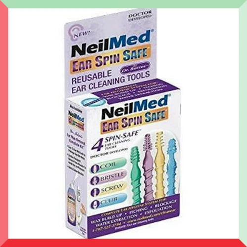 NeilMed Ear Spin Safe - 4 Spin-Safe Reusable Ear Cleaning Tools