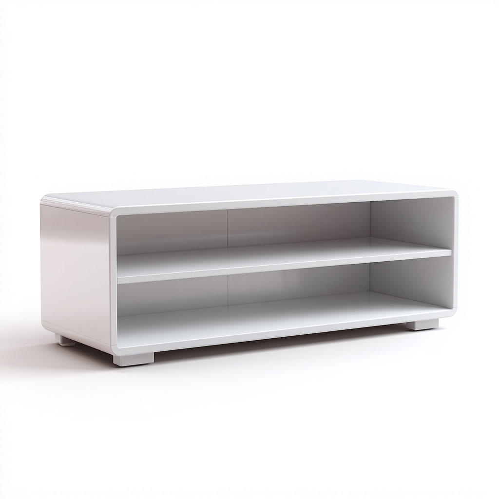 Mobile TV in pannelli MDF 140x40x50 cm - bianco - per soggiorno - stile moderno-Dengethut
