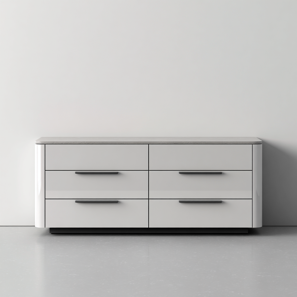 Credenza moderna 180x45x60 cm - contenitore con cassetti - design minimal-Dengethut