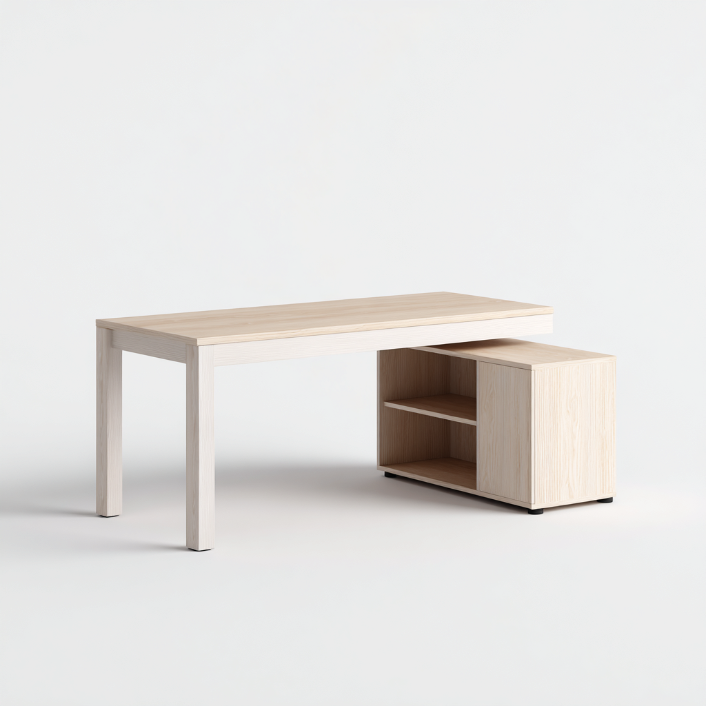 Scrivania 140x60x75 cm - bianco - per ufficio e studio - design moderno-Dengethut