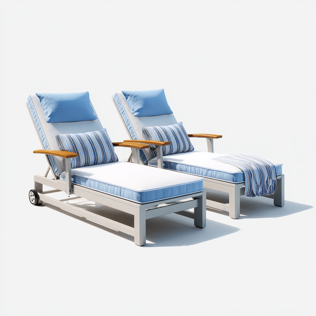 Lettino da sole alluminio 200x70x35 cm bianco per esterno - design moderno-Dengethut