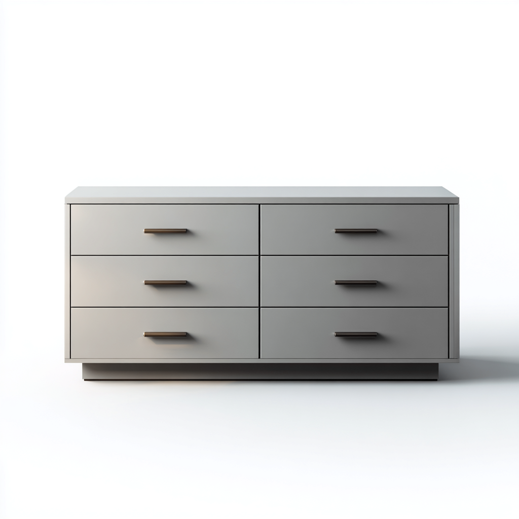 Credenza moderna con struttura compatta 160x45x80 cm - grigio - stile contemporaneo-Dengethut
