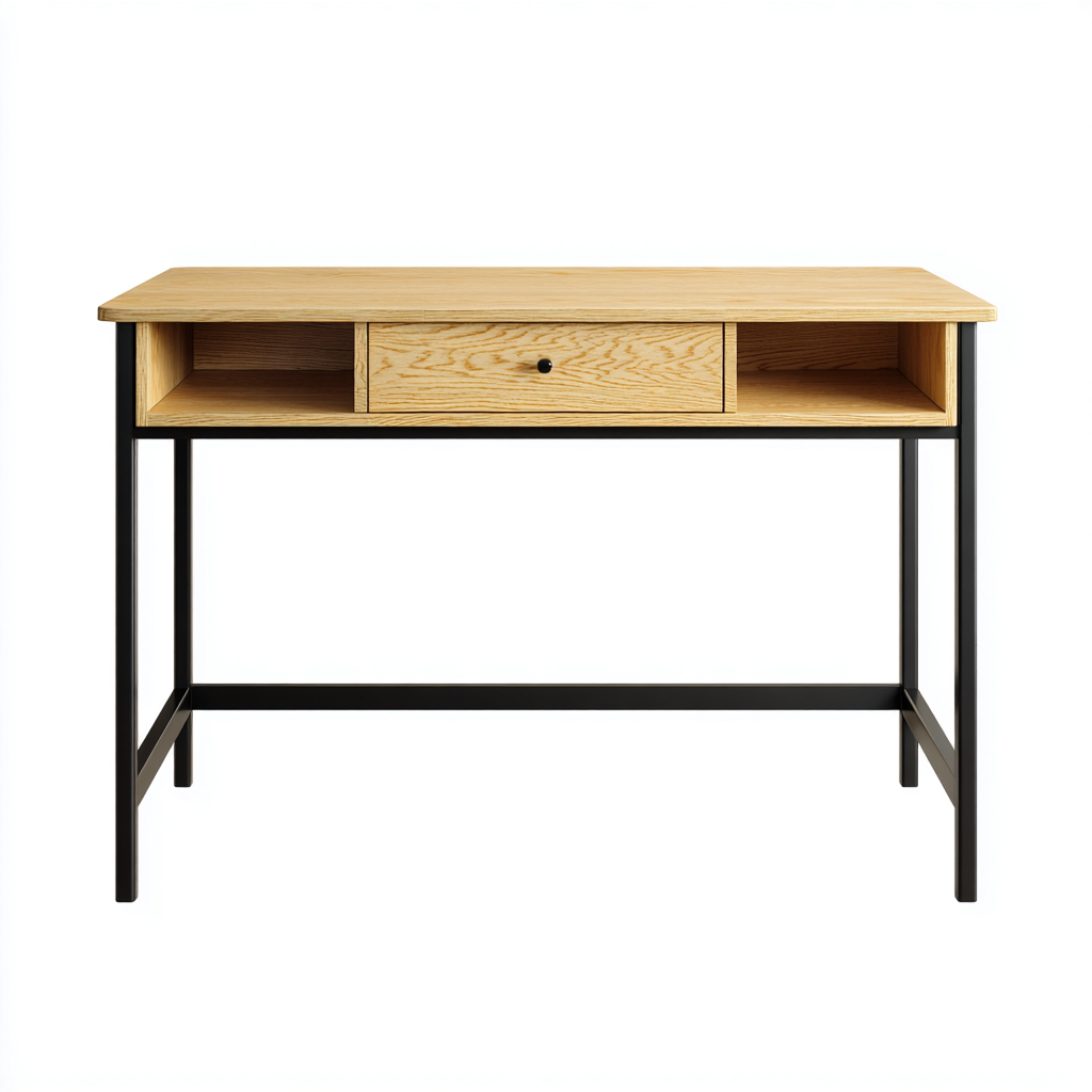 Scrivania con cassetto 120x55x75 cm - marrone - per ufficio e studio - design moderno-Dengethut