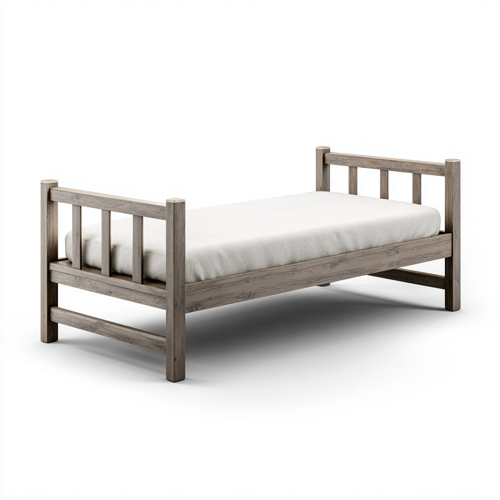 Divano letto 195x95x85 cm - grigio legno - stile essenziale-Dengethut