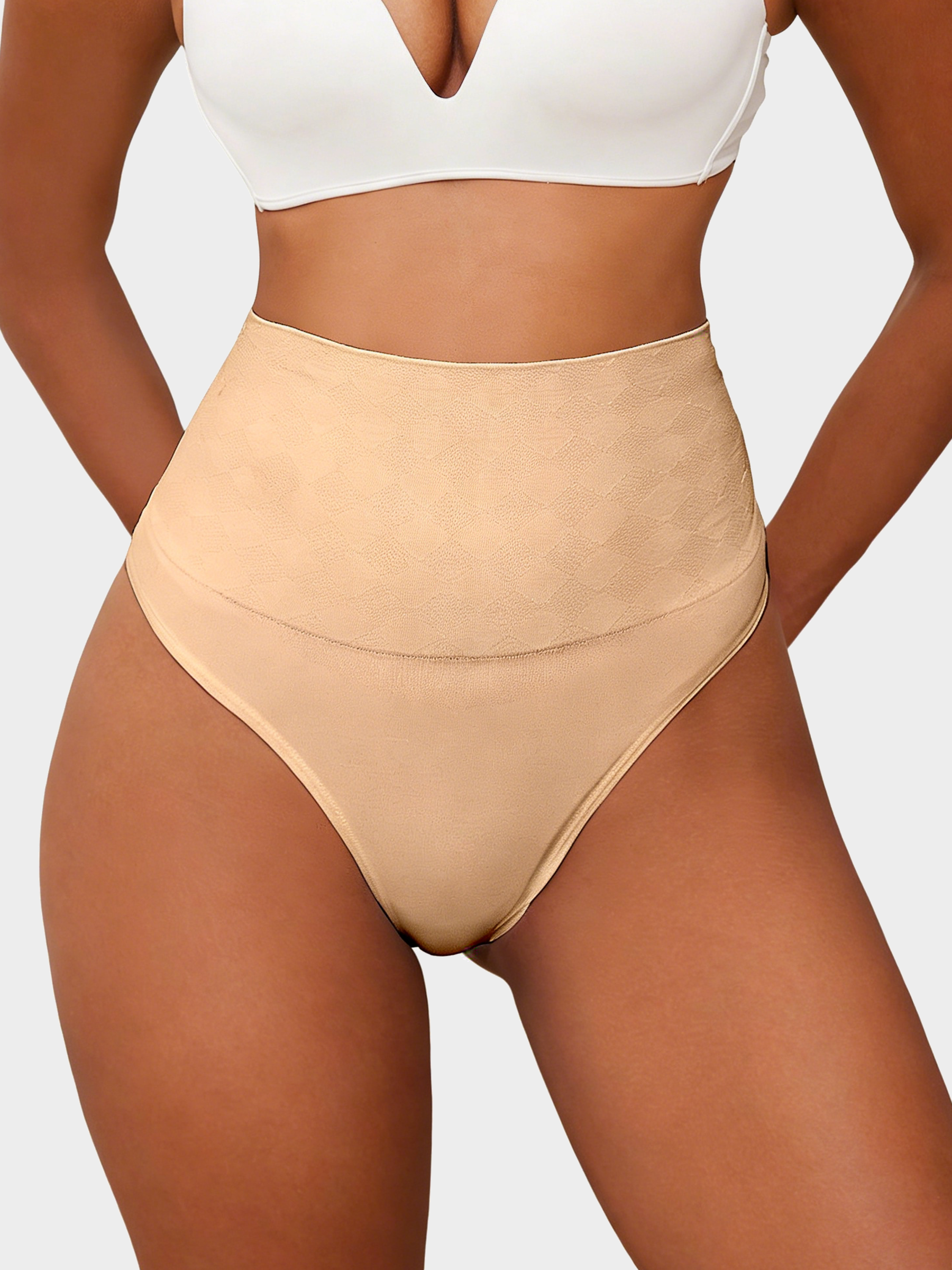 The Checkered High-Waist Sheer Back Shaping Panty