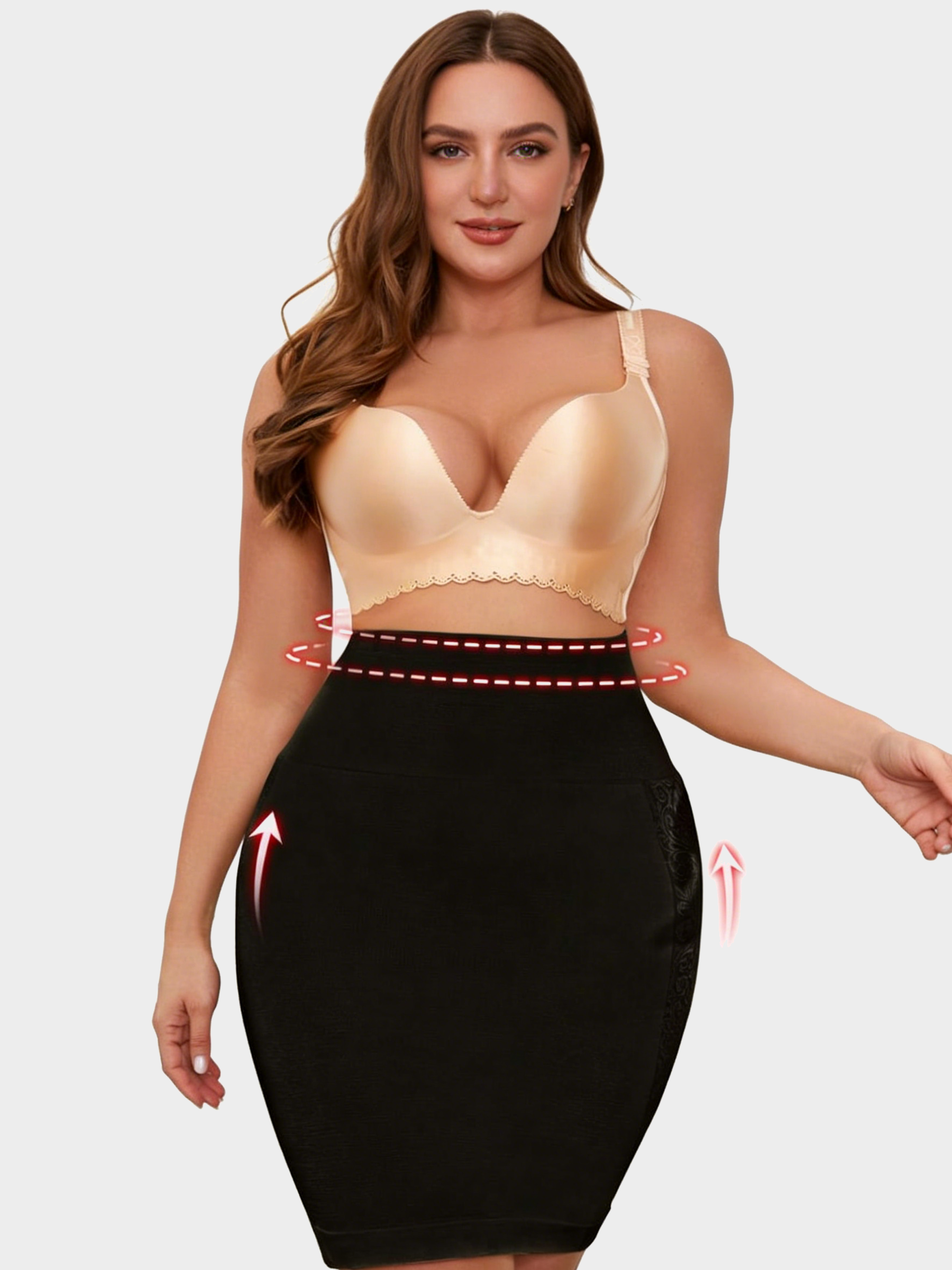 The High-Waist Lace Trim Shaping Half Slip