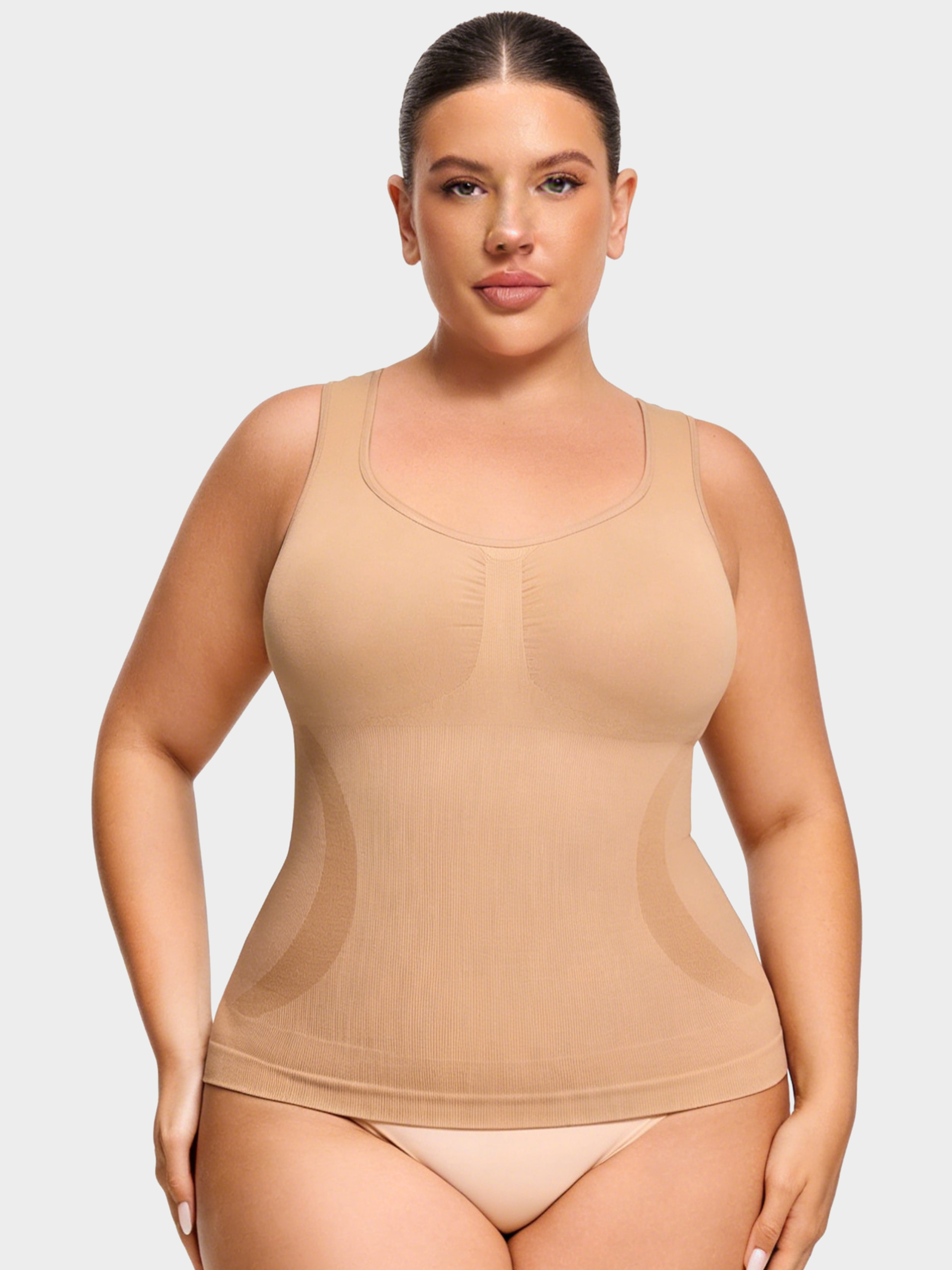 Plus Size Seamless U-Neck Shaping Tank Top