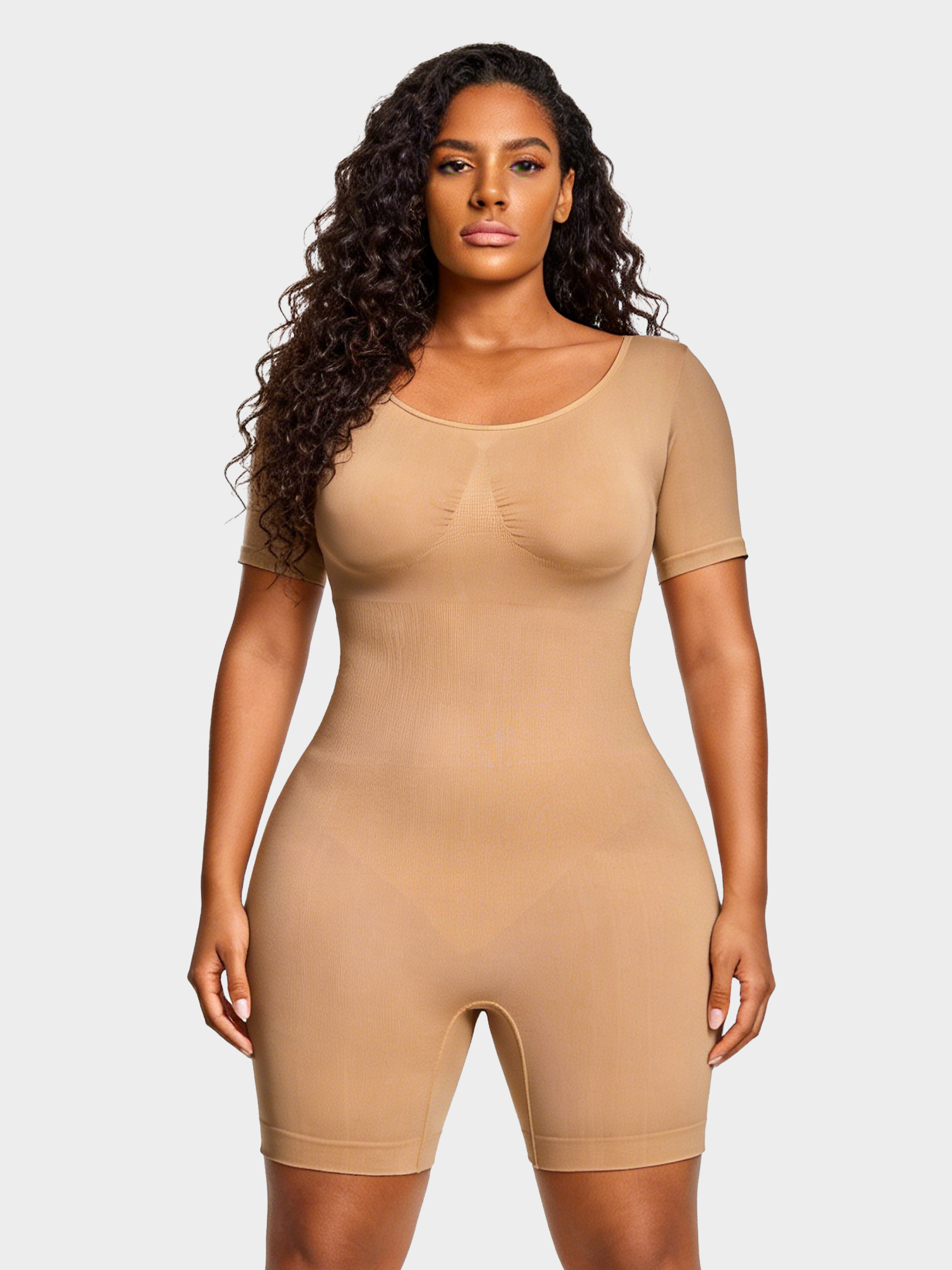 Seamless Short-Sleeve Full-Body Shaping Bodysuit