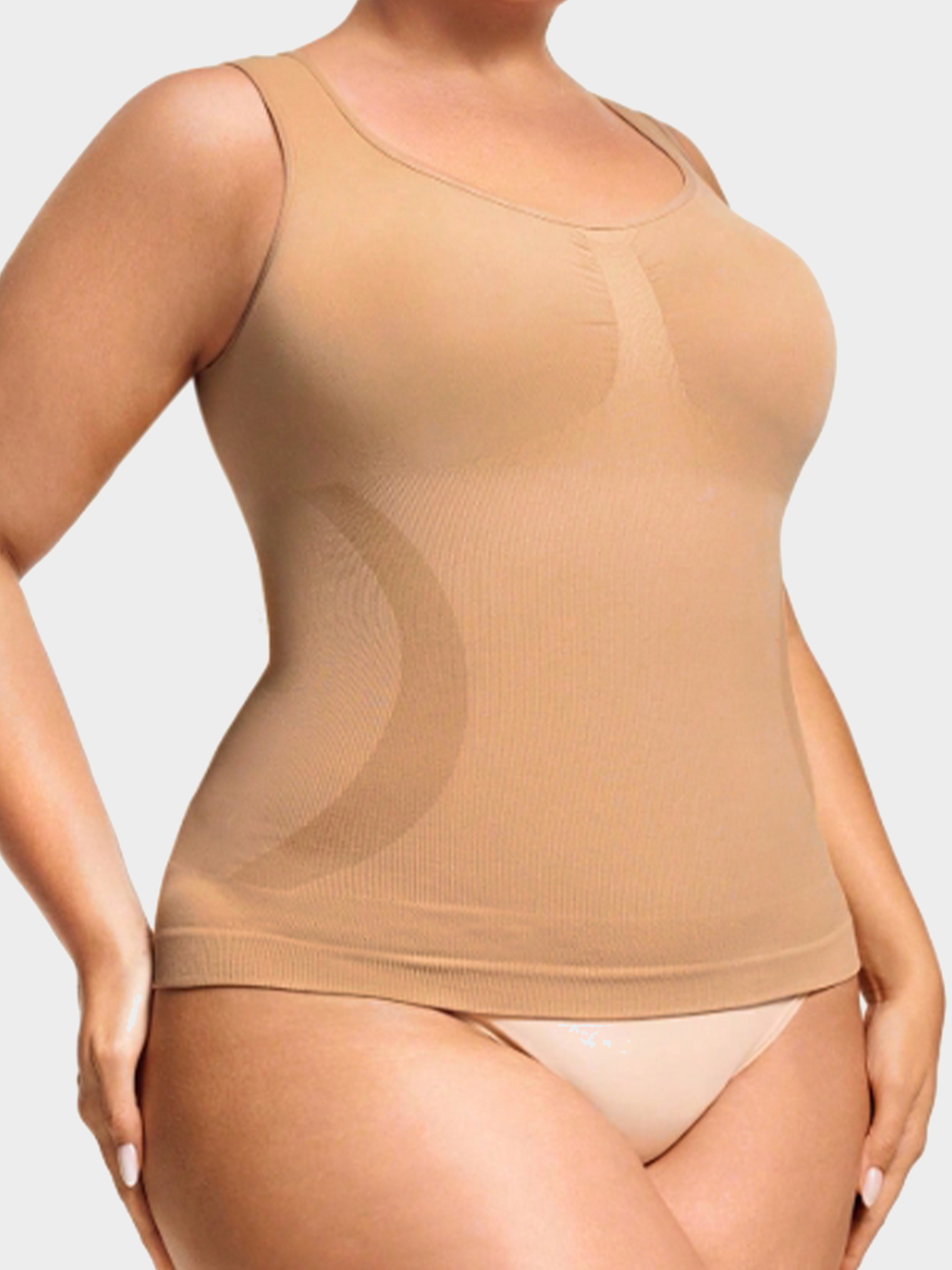 Plus Size Seamless U-Neck Shaping Tank Top