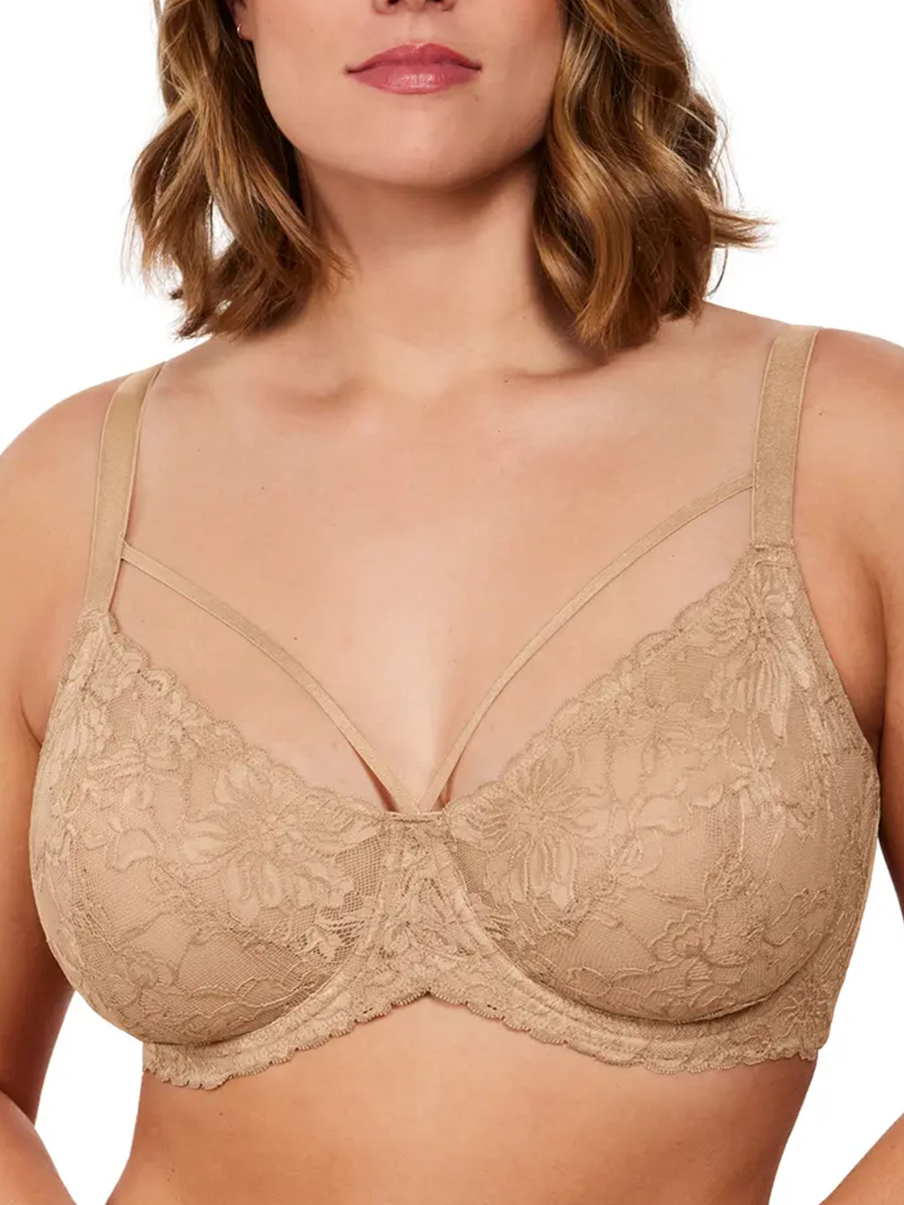 Unlined Lace Full Coverage Underwire Bra