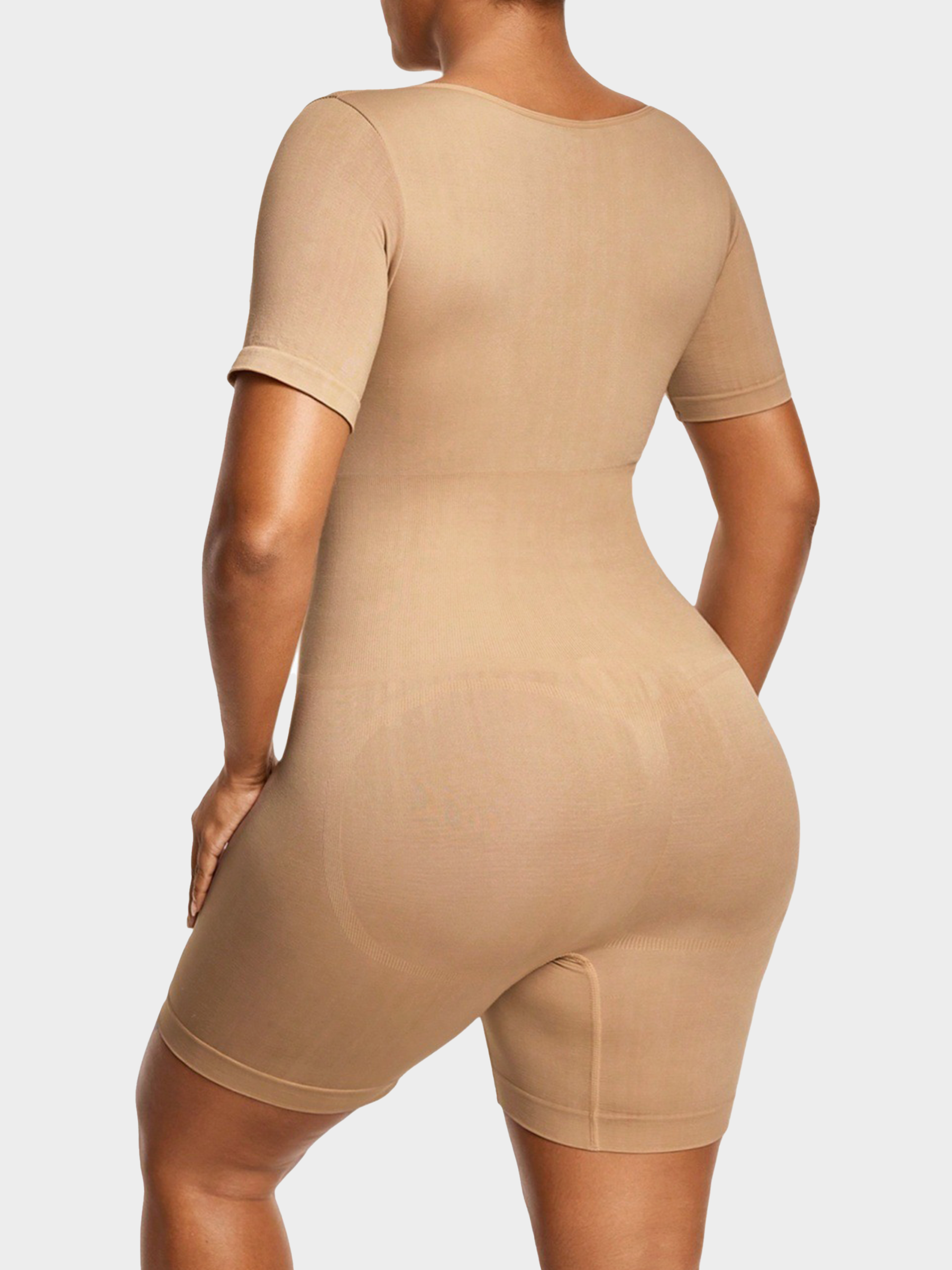 Seamless Short-Sleeve Full-Body Shaping Bodysuit