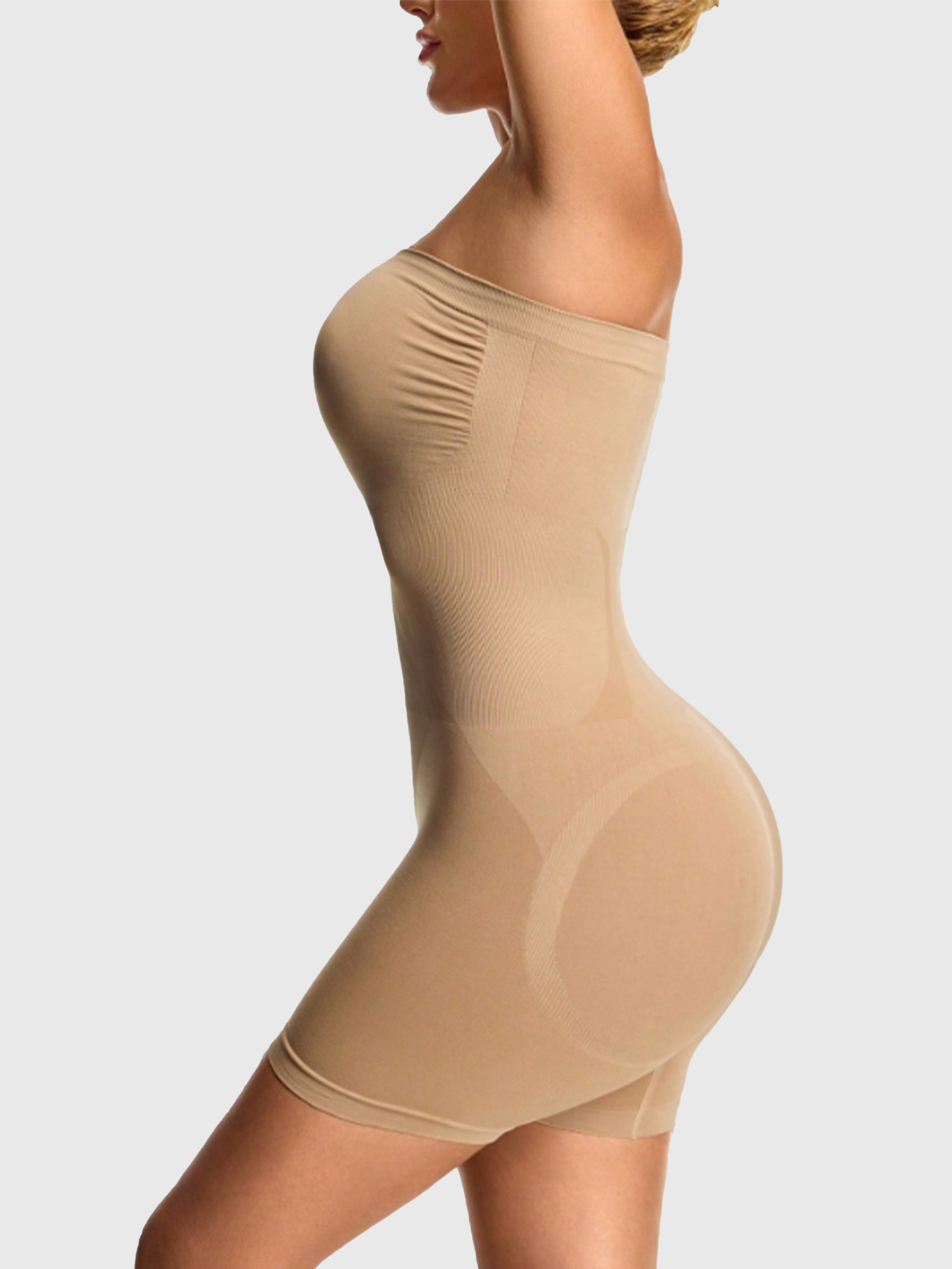 The Strapless Mid-Thigh Shaping Bodysuit