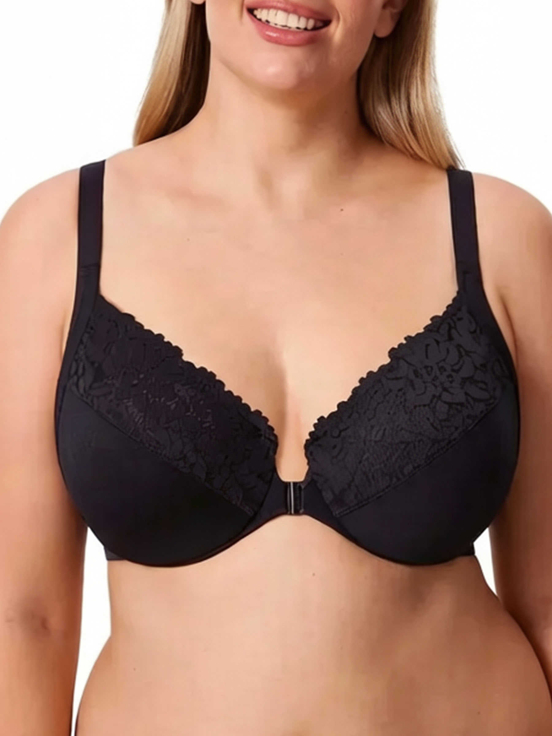 Front Closure Lace Full Coverage Underwire Bra