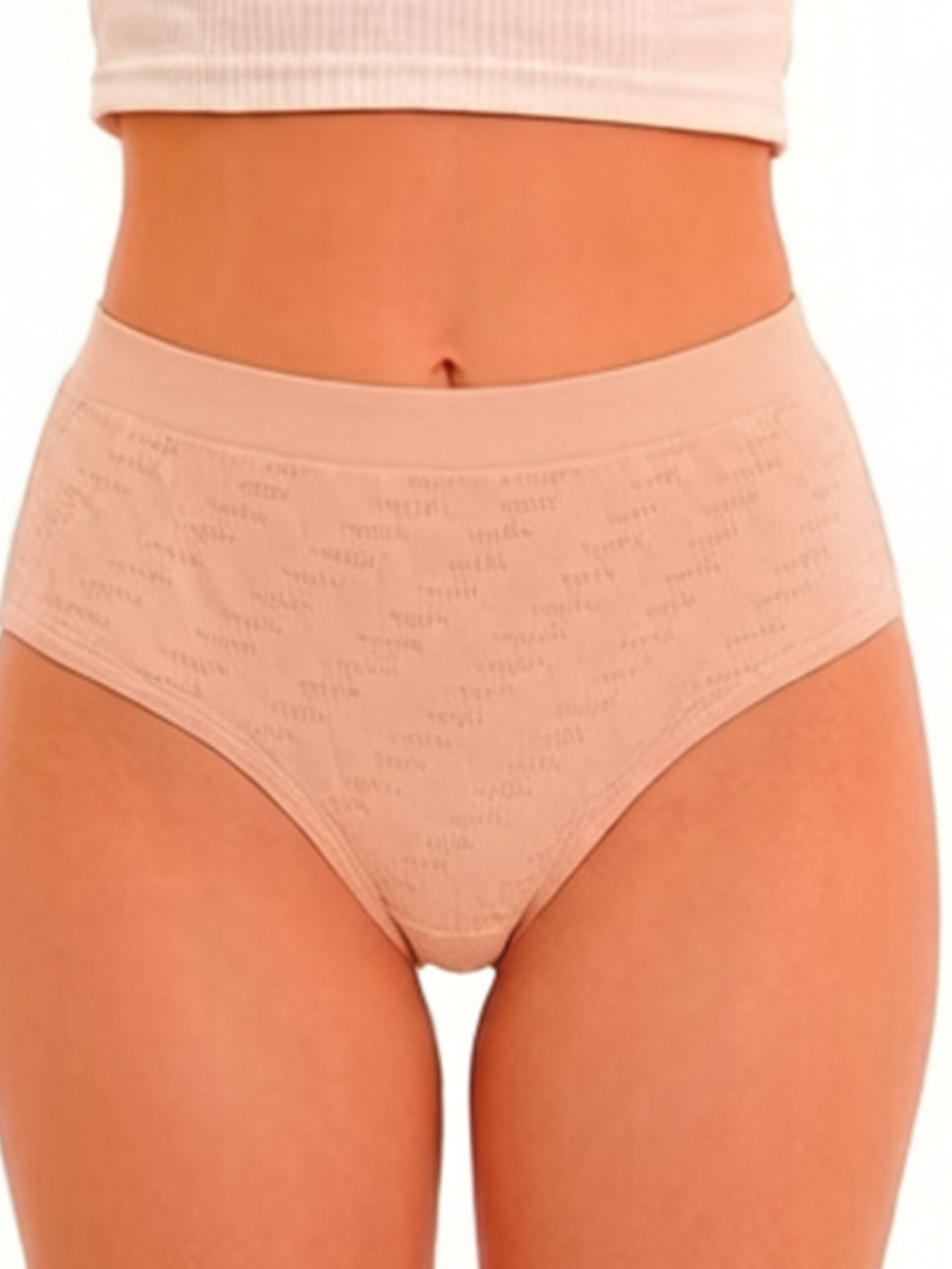 Seamless Mid-Waist Cheeky Briefs - Breathable Casual Plain Underwear