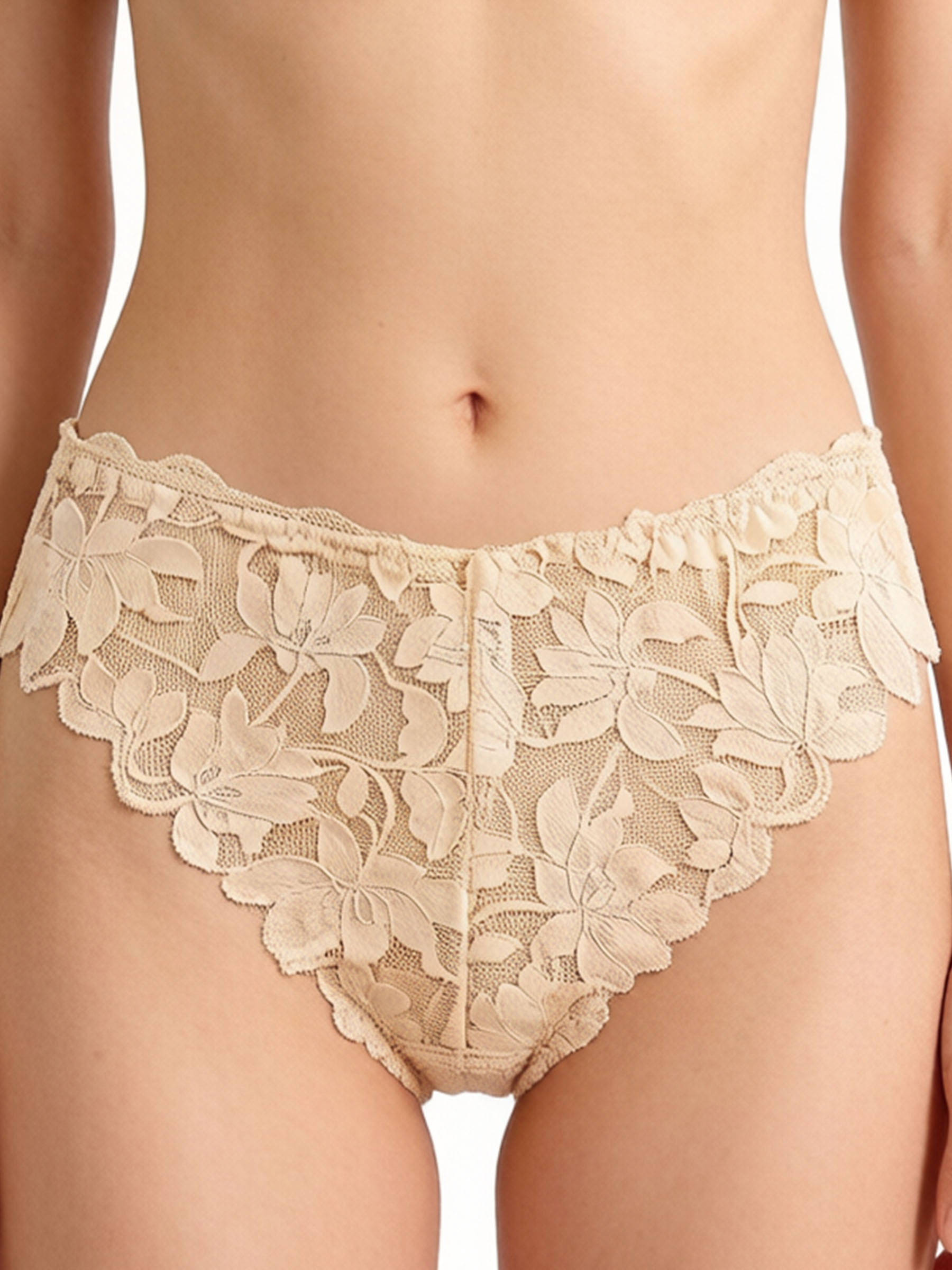 Floral Lace Hollow-Out Briefs - Sexy Sheer Breathable Underwear