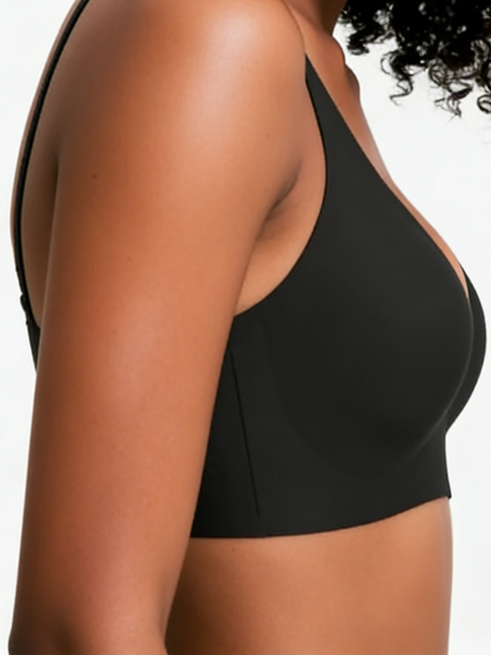 Jelly Wireless Deep V Seamless Push Up T-Shirt Bra