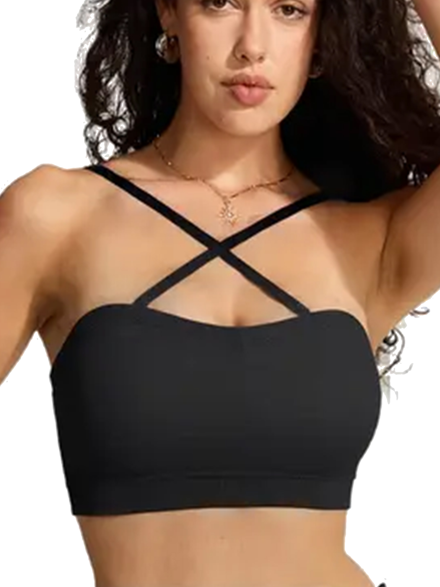 Stay Put Wireless Seamless Strapless Bandeau Bra with Convertible Straps