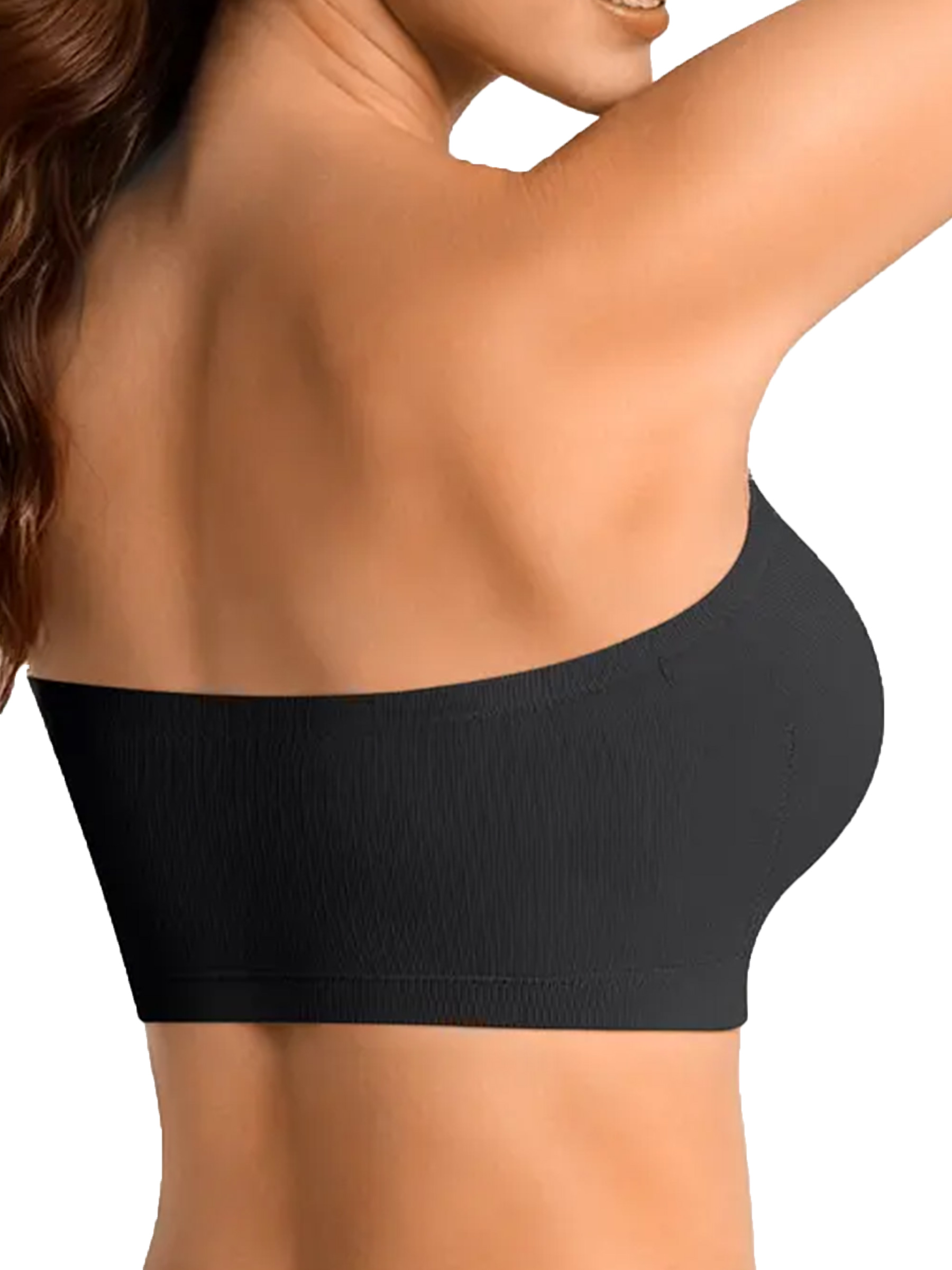 Stay Put Wireless Seamless Strapless Bandeau Bra with Convertible Straps
