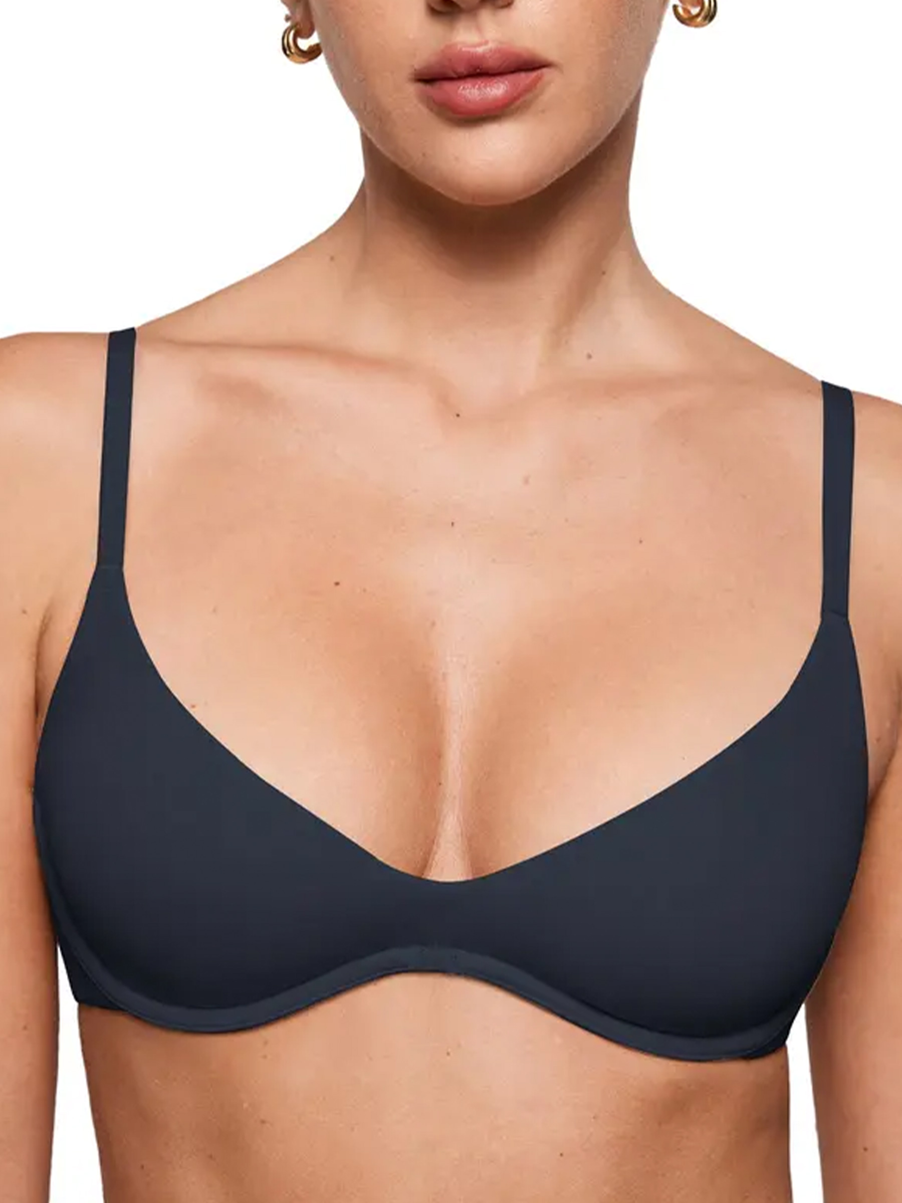 Inbarely Plus Plunge Unlined Underwire Demi Balconette Bra