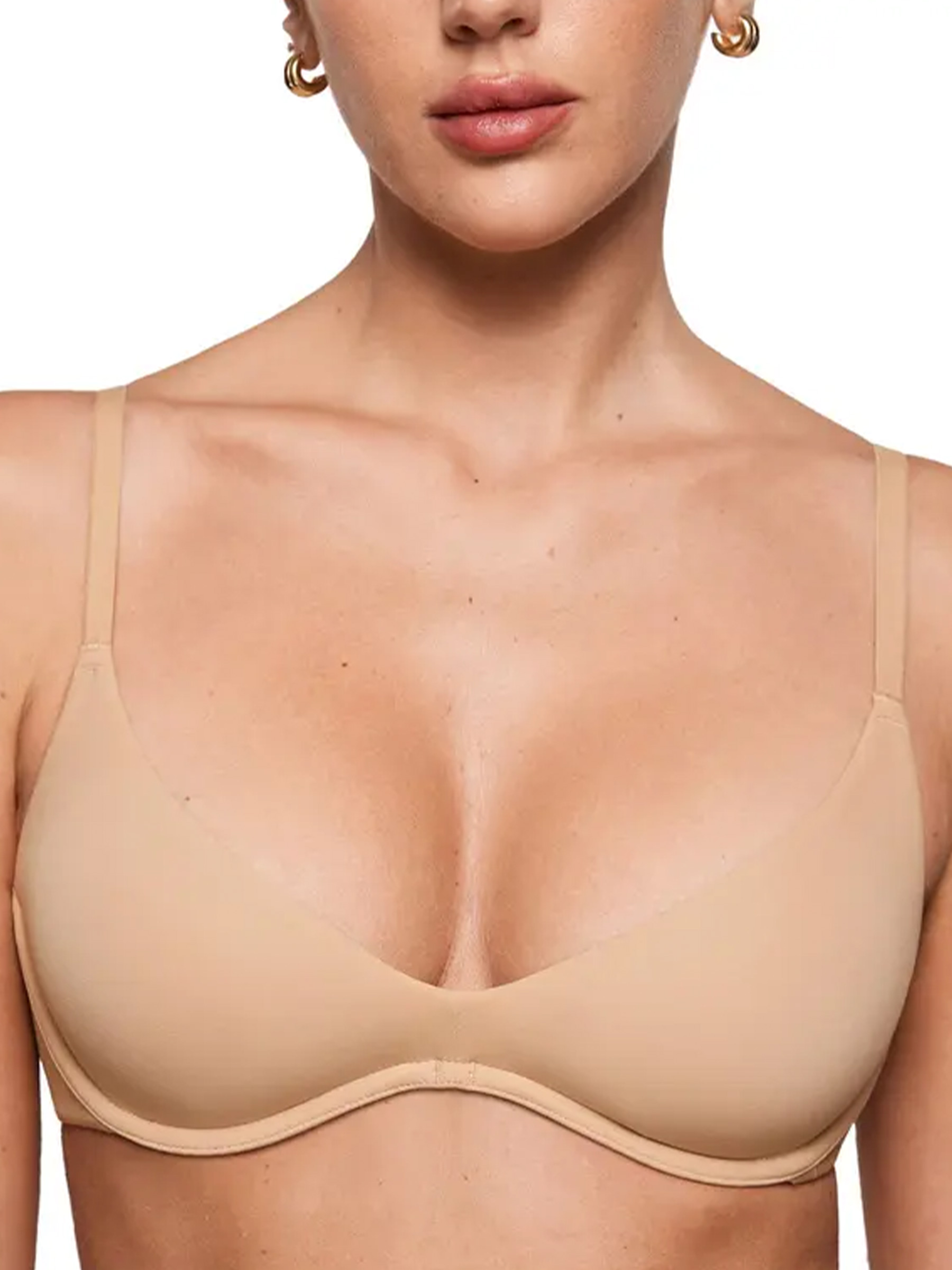 Inbarely Plus Plunge Unlined Underwire Demi Balconette Bra