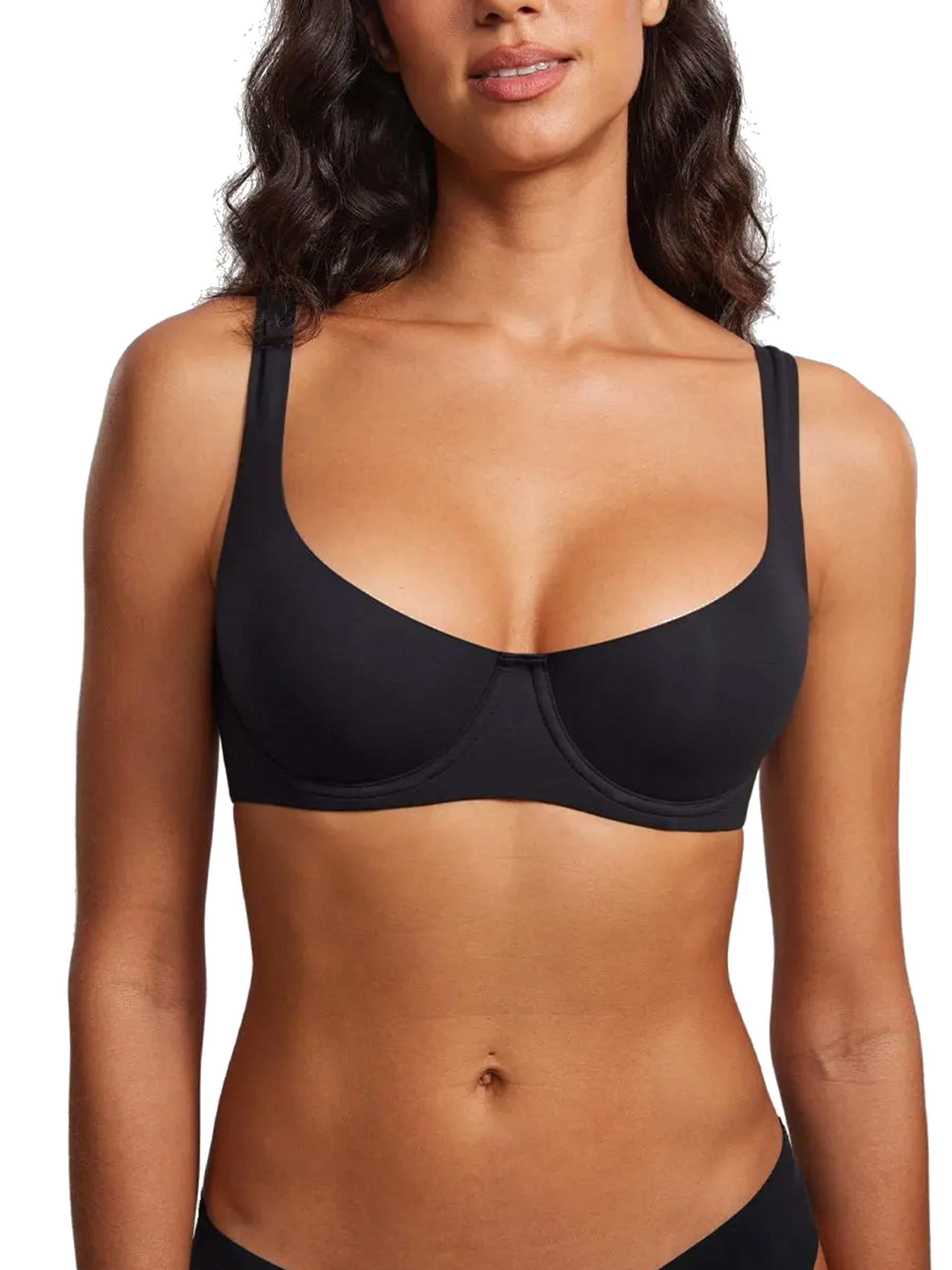 Unlined Balconette Underwire Supportive Plus Size Scoop Neck Bra