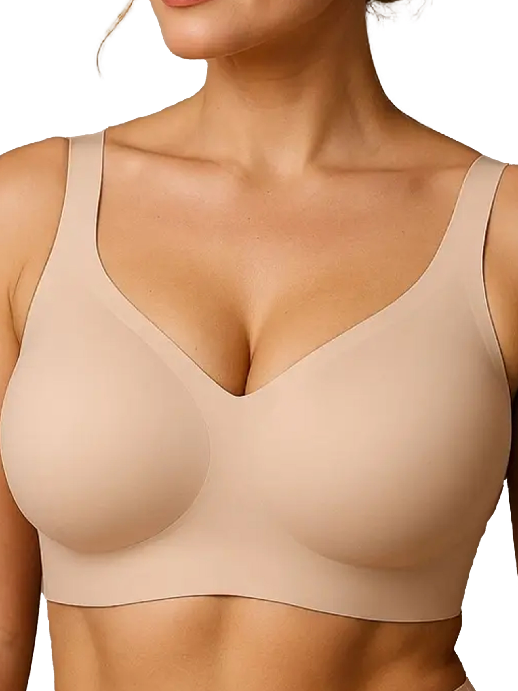 Seamless Wireless Full Coverage Push Up T-Shirt Bra