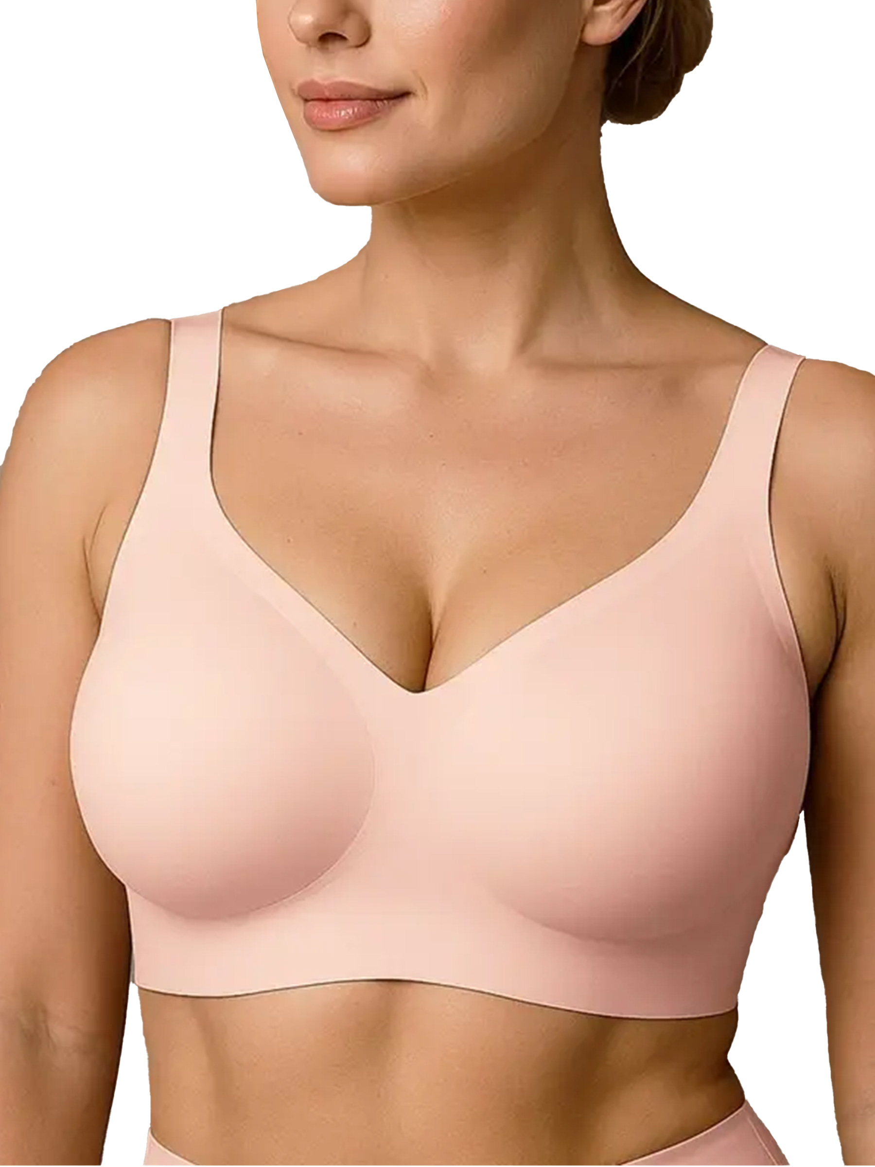 Seamless Wireless Full Coverage Push Up T-Shirt Bra