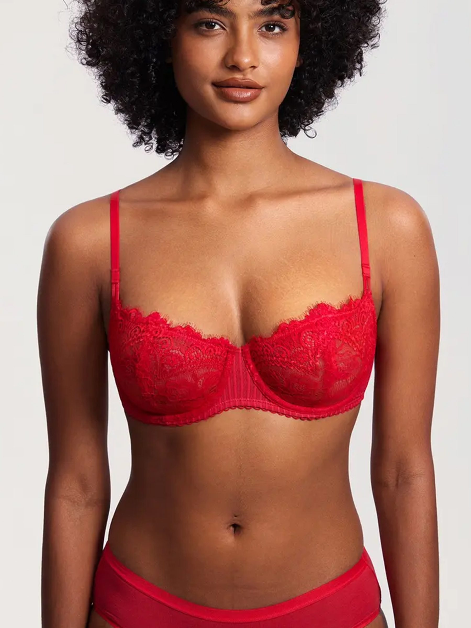 Lace Balconette Push Up Underwire Bra